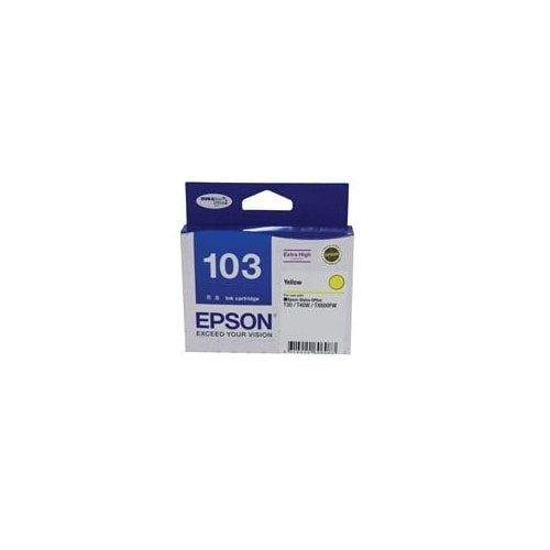Epson DURABrite No. 103 Original Inkjet Ink Cartridge - Yellow Pack - Inkjet