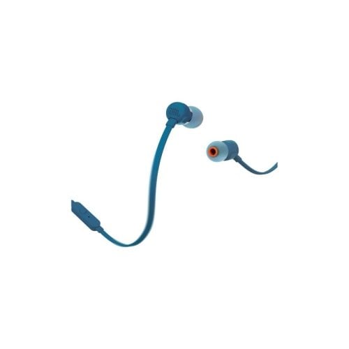 JBL T110 IN EAR HEADPHONE WITH 1 BUTTON MIC/REMOTE -BLUE