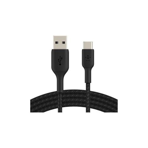 Belkin Braided USB-C to USB-A Cable (1m / 3.3ft, Black) - 1.01 m USB-C/USB-A Data Transfer Cable for Smartphone, Tablet, N