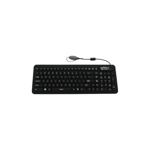 Seal Shield Seal Glow S106G2 Keyboard - Cable Connectivity - USB Interface - English, French - Black