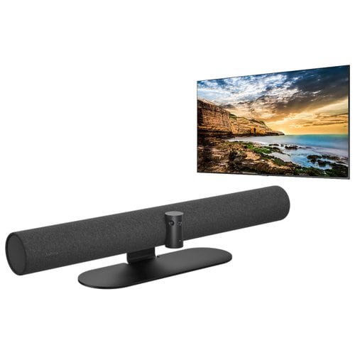 Jabra PanaCast 50 Black & Samsung QE65T 65in UHD 16/7 Commercial Display Bundle