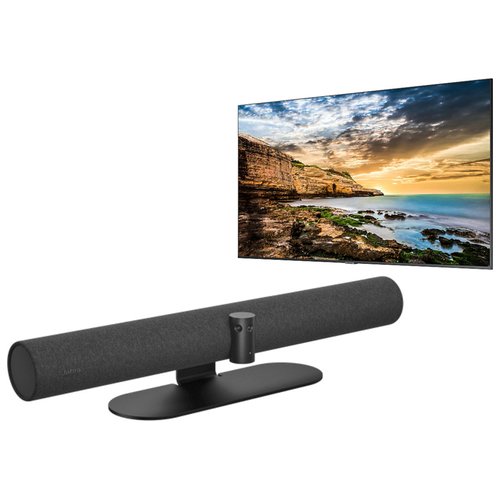 Jabra PanaCast 50 Black & Samsung QE55T 55in UHD 16/7 Commercial Display Bundle