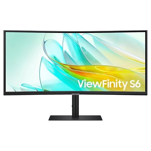 Samsung ViewFinity S6 S34C650UEE 34" Class UWQHD Curved Screen LCD Monitor - 21:9 - Black - 34" Viewable - Vertical Alignm