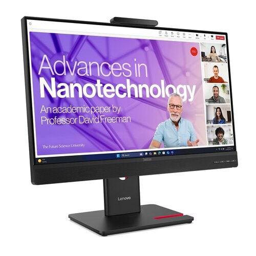 ThinkVision T24-4V 23.8in IPS 1920x1080 1x HDMI 1.4 1x DP 1.2 1x VGA Cam Mic Spk Tilt Swivel Pivot Height Adj Stand1x USB-