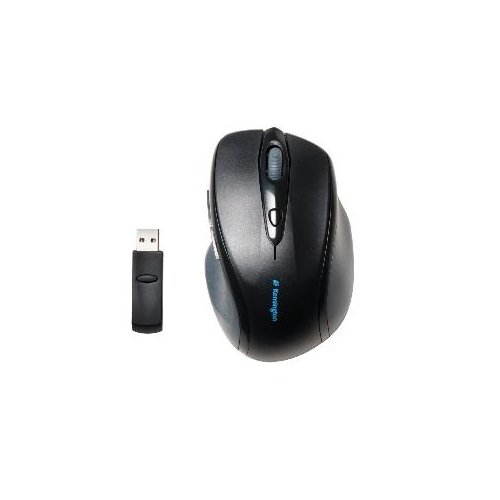 Kensington Pro Fit Wireless Full-Size Mouse - Optical - Wireless - Radio Frequency - 2.40 GHz - Black - USB - 1200 dpi - S