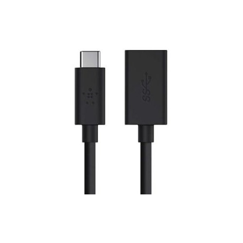 Belkin 3.0 USB-C to USB-A Adapter - 12.70 cm USB Data Transfer Cable for MacBook, Flash Drive, Keyboard/Mouse, iPhone - Fi
