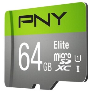 PNY Elite 64 GB Class 10/UHS-I (U1) microSDXC - 100 MB/s Read