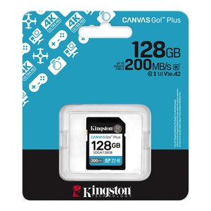 Kingston Canvas Go! Plus 128 GB Class 10/UHS-I (U3) V30 SDXC - 200 MB/s Read