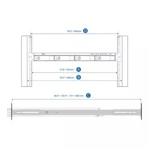 QNAP RAIL-B02 Kit de raíl de montaje para Sistema de Memoria de Red, Bastidor