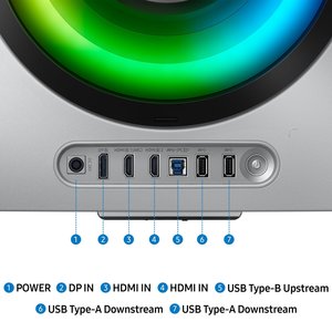 Monitor de juego OLED Samsung Odyssey OLED G8 S34DG850SL 34" Class UWQHD Pantalla curva - 21:9 - Plata - 86.4cm (34") View