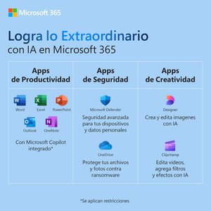 Microsoft 365 Personal (12 meses) 1 usuario. PC/Mac/Iphone/tablet. Requiere activación