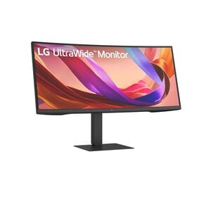 Monitor LED IPS 34" Formato 21:9 W-QHD Curved, 60Hz, HDR 10, Freesync, 2 HDMI + DP + USB-C + RJ45, Tilt/Height Adjustment,