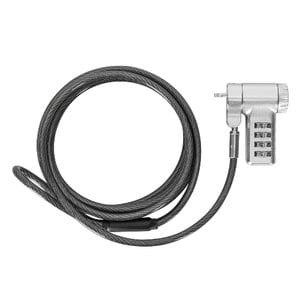 Targus DEFCON ASP96RGLX Cable de Bloqueo Para Monitor, Base de conexión, Portátil - 1.98m Cable - Reiniciable - 4-dígitos 