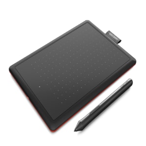 Wacom One by CTL-672 Tableta gráfica - 2540 lpi - Cable - Negro, Rojo - 216mm x 135mm Active Area - 2048 Nivel de presión 