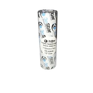 Cinta térmica para impresora LTT214 - 110 x 74. negro. núcleo de 1/2". tinta Afuera - W05BK11074