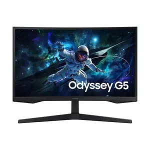 Samsung Monitor LED para juegos Samsung Odyssey G5 S27CG552EL 27" Class WQHD Pantalla curva - 16:9 - Negro - 68.6cm (27") Viewable - Vertical Alignment (VA) - LED Retroiluminación - 2560 x 1440 - 16,7 Millones de colores - FreeSync - 300cd/m² - 1ms - 165Hz Refresh Rate - HDMI - DisplayPort