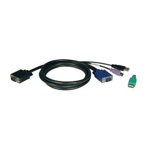 Tripp Lite series P780-006 1.83m Cable KVM - 1 - Cable for Conmutador KVM, Teclado - Apantallado - Negro