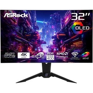 Monitor de juego OLED ASRock PG032UFS 32" Class 4K UHD - 80cm (31.5") Viewable - 3840 x 2160 - FreeSync Premium - 0.03ms -