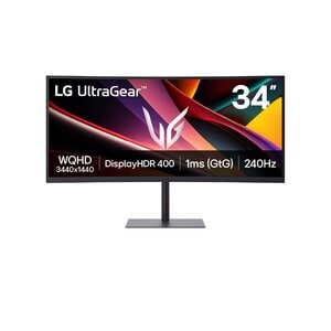 Monitor gaming LCD LG UltraGear 34G630A-B 34" Clase WQHD Pantalla curva - 21:9 - 86.4cm (34") Viewable - Vertical Alignment (VA) - 3440 x 1440 - 1.07 Billones de colores - AMD FreeSync Premium - 300cd/m² - 1ms - 240Hz Frecuencia de actualización - Altavoces - Altura, Giratoria, Inclinable - USB tipo-C - HDMI - DisplayPort - Compatible con Montura VESA - Concentrador USB