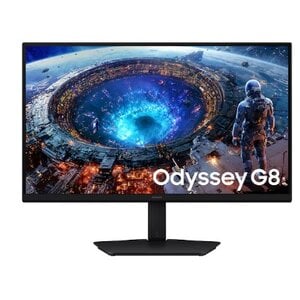 Monitor gaming LCD Samsung Odyssey G8 S27HG800EF 27" Clase 5K - 16:9 - Negro - 68.6cm (27") Viewable - IPS rápido - 5120 x 2880 - Mil millones de colores - 350cd/m² - 1ms - 180Hz Frecuencia de actualización - Giratoria, Altura, Pivote, Inclinable - HDMI - DisplayPort - Compatible con Montura VESA - Concentrador USB