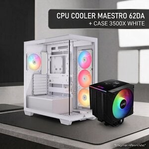 CPU COOLER MAESTRO 62DA+CASE 3500X WHITE