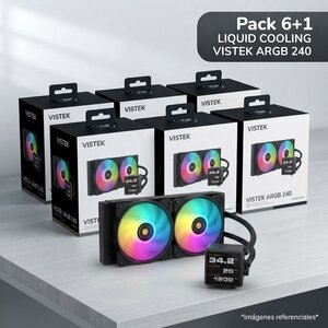Pack 6+1 LIQUID COOLING VISTEK ARGB 240