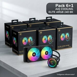 Pack 6+1 LIQ COOLING ELITE ARGB 240 BK