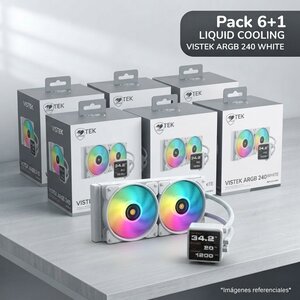 Pack 6+1 LIQ COOLING VISTEK ARGB240WHITE