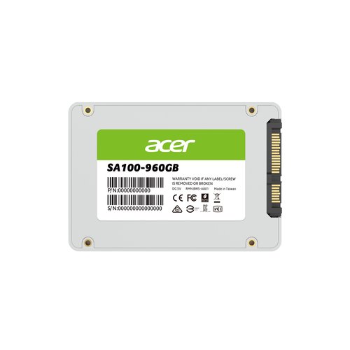 SSD ACER Unidad de Estado Solido, 2.5 Interno - 960GB - SATA (SATA/6.0) - 300TB TBW - 560MB/s Tasa de transferencia de lec
