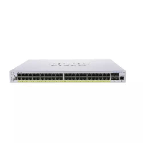 Cisco 350 CBS350-48T-4G 52 Puertos Gestionable Conmutador Ethernet - 2 Capa compatible - Modular - 4 Ranuras SFP - 48.64W 