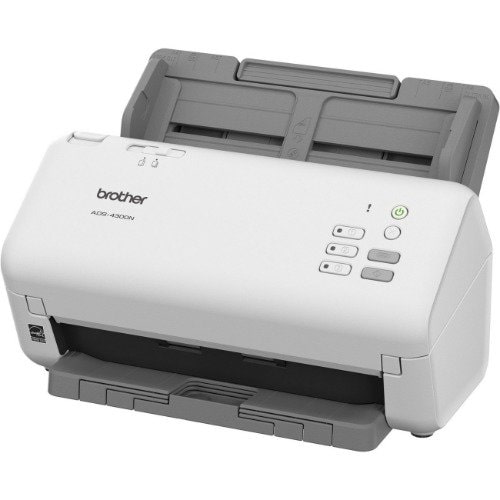 Escáner de superficie plana Brother ADS-4300N - Inalámbrico - 600 x 600 ppp Óptico - 48 bits Color - 40 ppm (Mono) - 40 pp