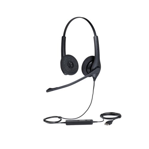 Auriculares Jabra BIZ 1500 Cableado Sobre la cabeza Estéreo - Negro - Binaural - Supra-aural - 32Ohm - 20Hz a 6.80kHz - 23