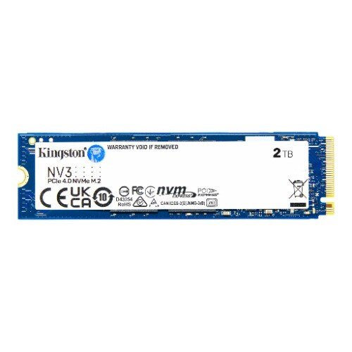 Unidad de estado sólido Kingston NV3 - M.2 2280 Interno - 2TB - PCI Express NVMe (PCI Express NVMe 4.0 x4) - Portátil, Com