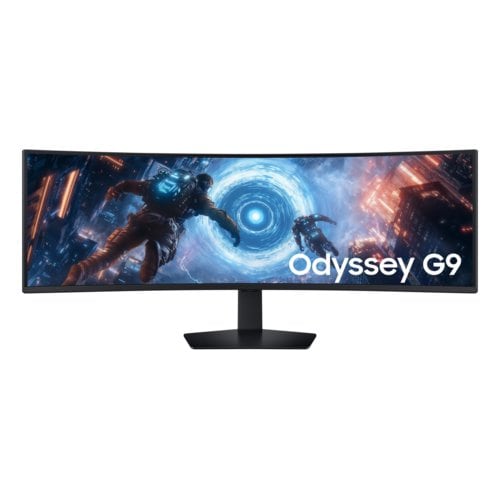 Monitor gaming LCD Samsung Odyssey G9 S49FG910EN 49" Class Dual Quad HD (DQHD) Pantalla curva - 32:9 - Negro - 124.5cm (49