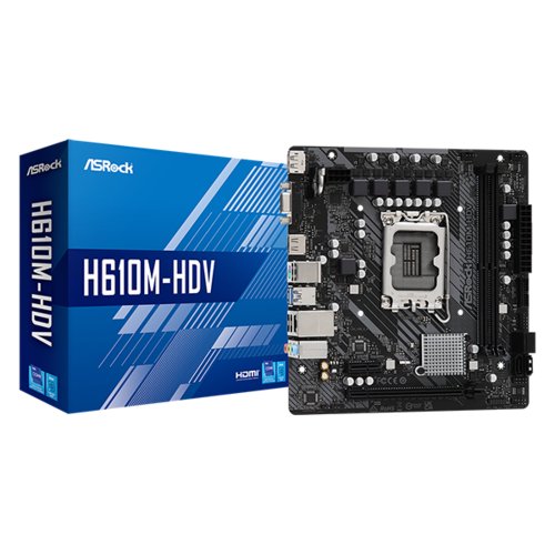 Placa Base de computador de escritorio ASRock H610M/ac - Intel H610 Conjunto de Circuitos Integrados - Socket LGA-1700 - M