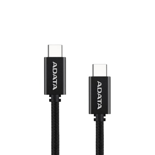 Adata CACC-200PN-BK 2m USB-C Cable de transferencia de datos - Cable for Portátil, iPhone, Smartphone, Tableta, consola de