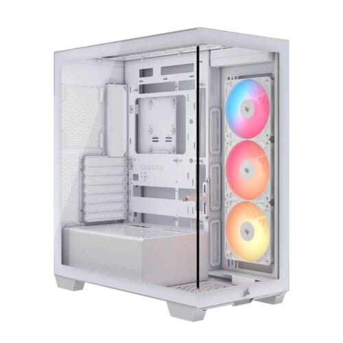 Corsair Carcasa para computdora - Media Torre - Vidrio templado - Blanco - Fan Cooler