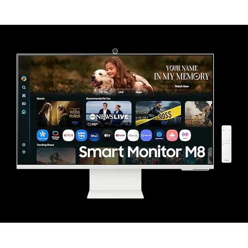 Monitor Smart UHD M8 DE 32" 4K USB-C Web Cam,Pivot potenciado con IA, blanco