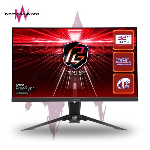 MONITOR PG32QF2B 31.5 QHD 165HZ 1MS + PAD MOUSE ASROCK
