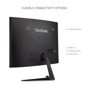 Monitor LED ViewSonic OMNI VX3218-PC-MHD 32" Class Full HD Pantalla curva - 16:9 - Negro - 80cm (31.5") Viewable - Alineac