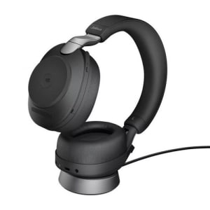 Jabra Evolve2 85, Link380/390c (USB-C) MS Teams Stereo with Charging Stand - Black