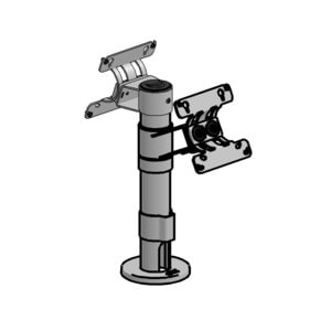 SpacePole Mounting Pole for Display Screen - Black - 75 x 75, 100 x 100 - VESA Mount Compatible