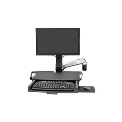 Ergotron StyleView® Sit-Stand Combo Arm with Worksurface (polished aluminum) Keyboard & Monitor Mount 45-260-026 - DAMAGED
