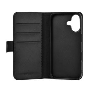 gre8t Carrying Case (Wallet) Apple iPhone 16 Smartphone - Black