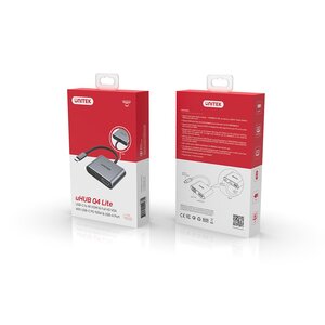 4-in-1 USB-C to HDMI(4K@60Hz) + VGA MST Adapter with USB2.0 + PD100W