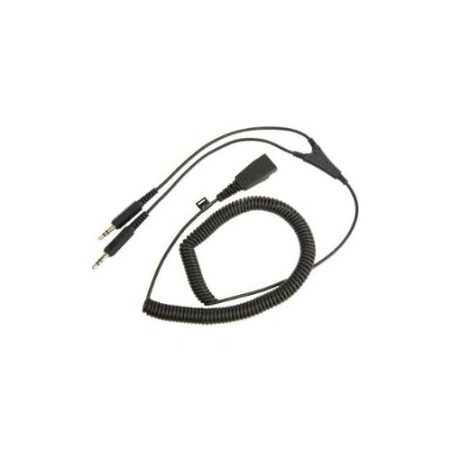 Jabra 8734-599 Audio Cable - First End: Quick Disconnect - Second End: 2 x Mini-phone Audio - Female - Black