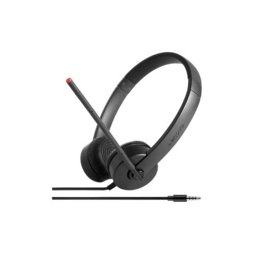Lenovo Wired Over-the-head Stereo Headset - Black - Binaural - Circumaural - Mini-phone (3.5mm)