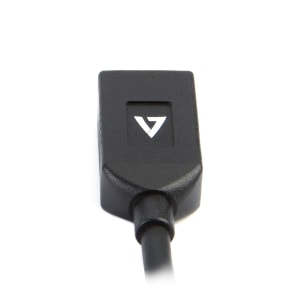 V7 Black USB Cable USB 3.0 A Female to USB-C Male 0.3m 1ft