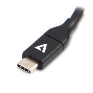 V7 Black USB Cable USB 3.0 A Female to USB-C Male 0.3m 1ft