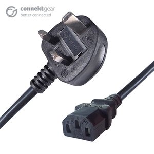 Group Gear Standard Power Cord - 10 m - United Kingdom - For Monitor, Computer - BS 1363 / IEC 60320 C13 - 230 V AC / 13 A